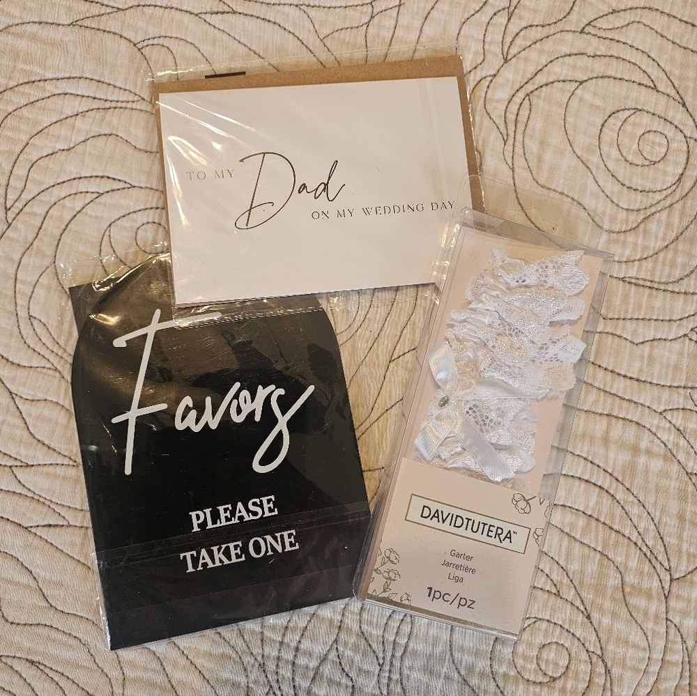 Wedding Favor Sign and Card Set